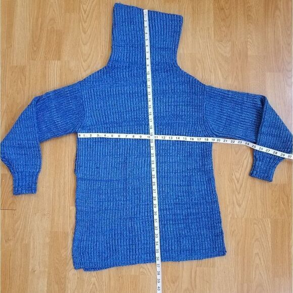 Free People Eleven Turtleneck Tunic Sweater - size XS in Blue - Picture 7 of 8